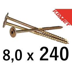 Wkręt ciesielski talerz 8x240