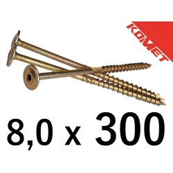 Wkręt ciesielski talerz 8x300