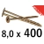 Wkręt ciesielski talerz 8x400